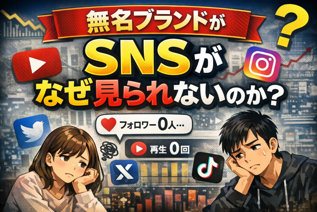 SNSを頑張っているのに再生されない・売れない理由とは？無名ブランドが伸びない原因と、共感・信頼を生む正しい発信設計を実例付きで解説します。